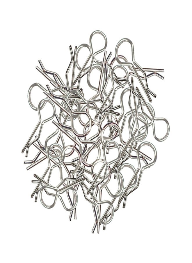 RC Lelut 100pcs Universal RC Body Clips Pins for All 1/8 1/10 1/12 Scale Traxxas Redcat HPI Himoto HSP Exceed RC Car Truck Crawler (Silver) - Image 1